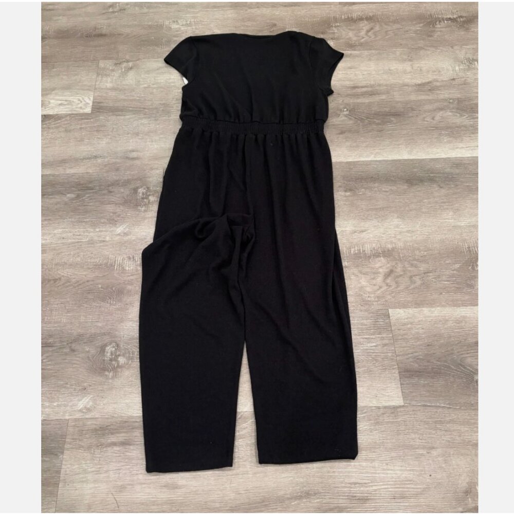 Free People FP Beach Rita One Piece Jumpsuit Wide Leg Lounge Black Womens L - Picture 8 of 8